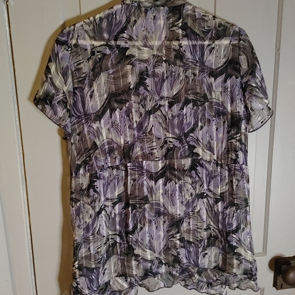 2/$30 Reitmans Pleated Look Sheer blouse - Picture 7 of 8